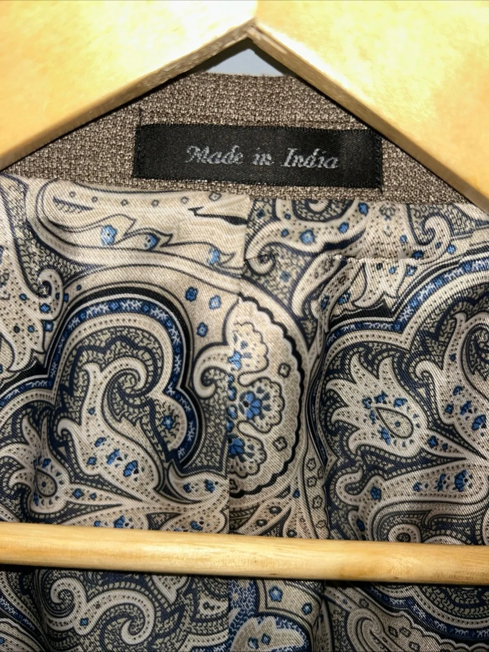 Lauren Ralph Lauren Men’s 42R Taupe Blazer Sportcoat Paisley Lined Jacket